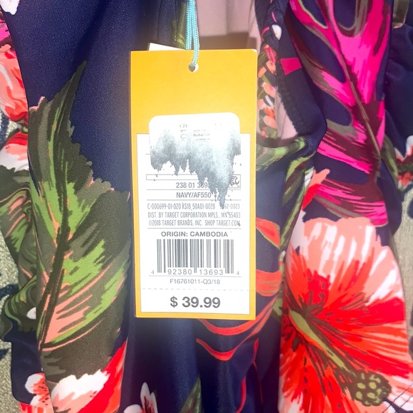 Kona Sol NWT Tropical One Piece Swimsuit - Picture 6 of 6